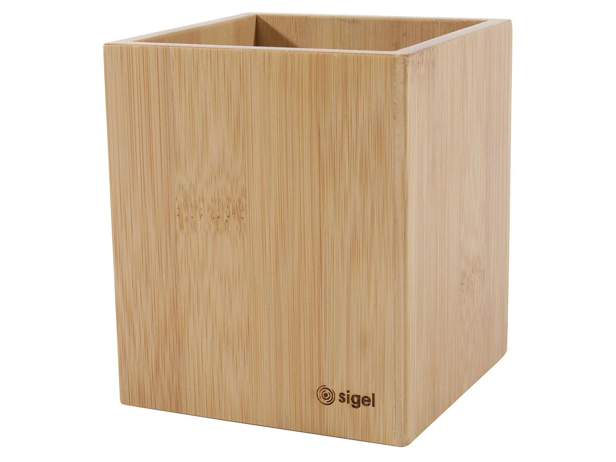 sigel Stifteköcher Eyestyle, aus Bambus, quadratisch (EAN: 4004360785511)