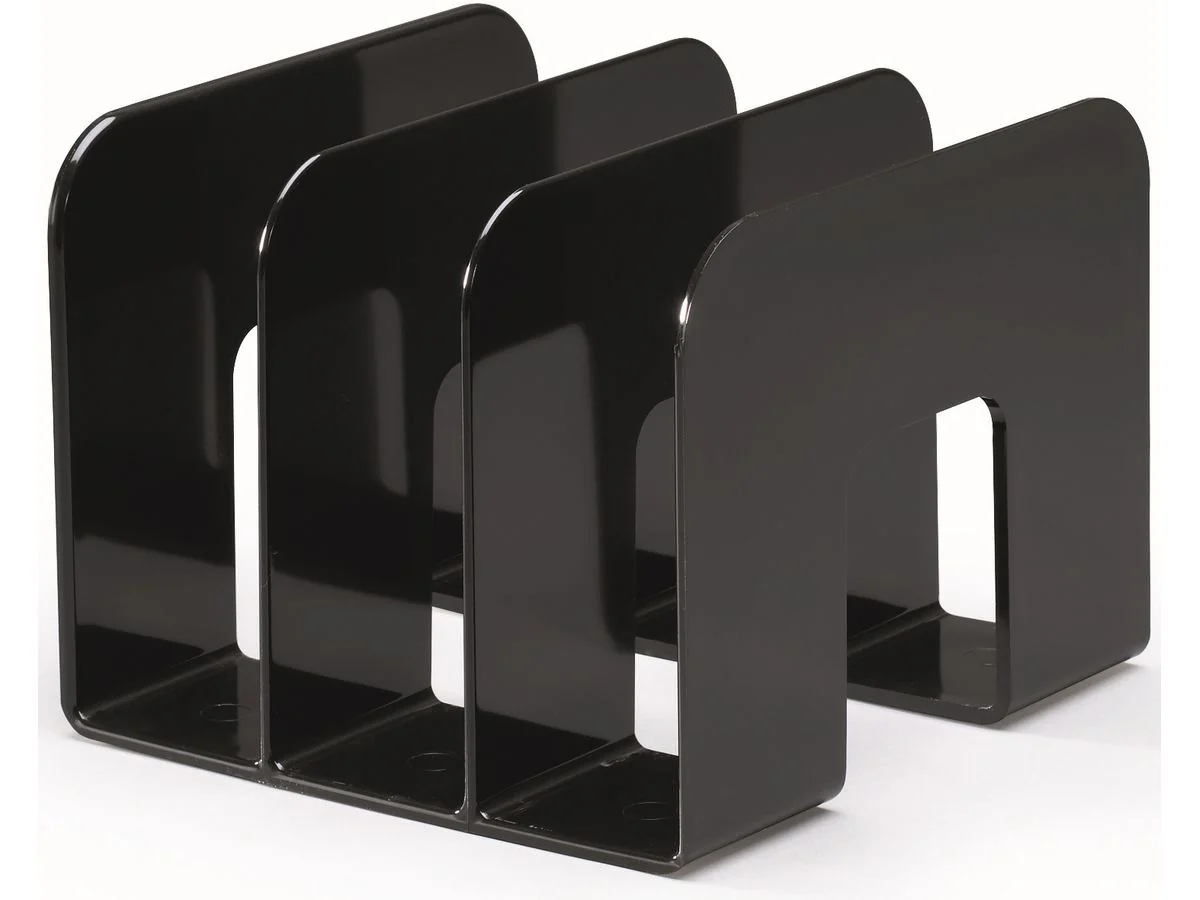 DURABLE Buchstütze TREND, Kunststoff, 3 Fächer, schwarz (EAN: 7318081395063)