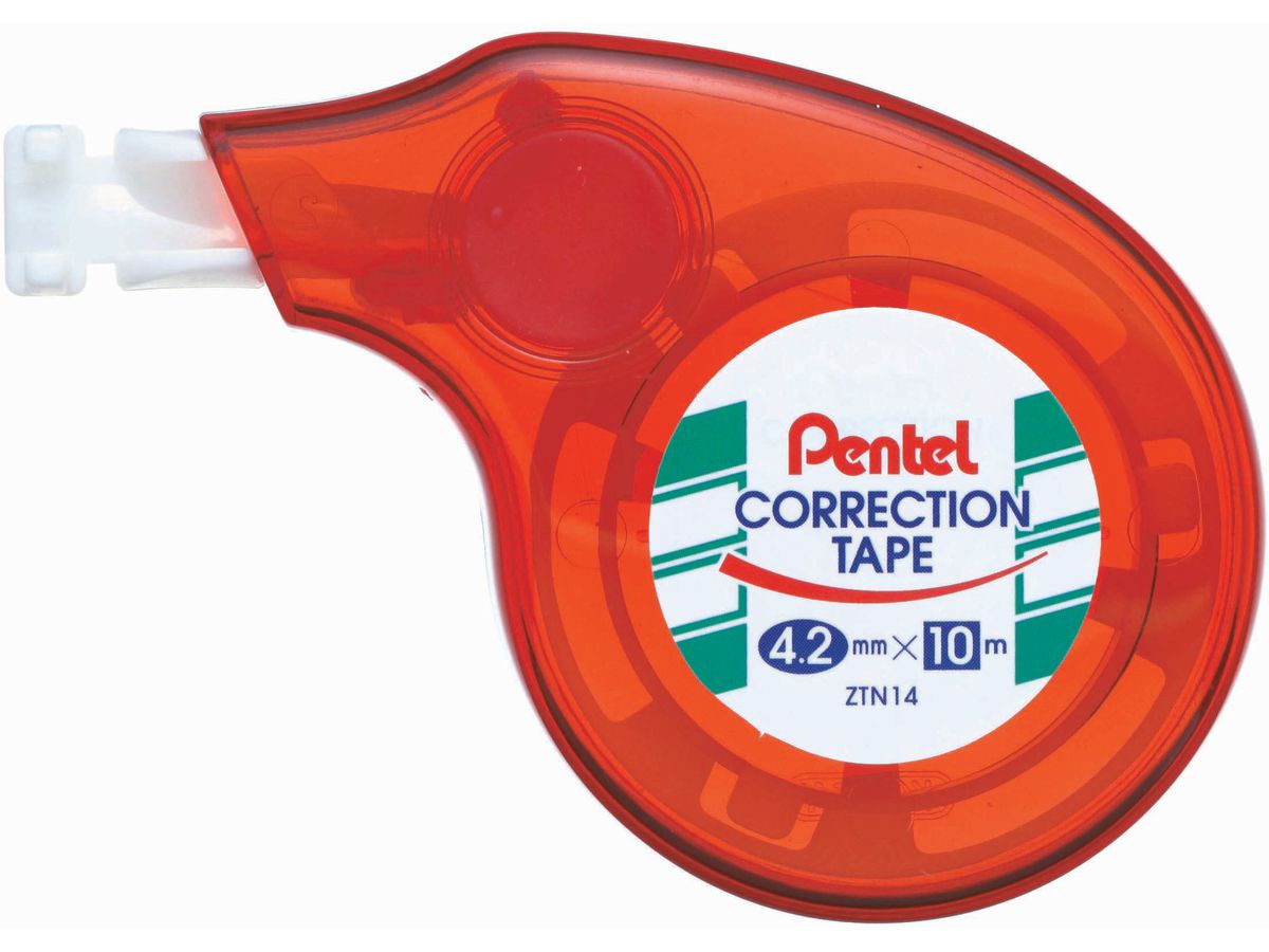 Pentel Korrekturroller XZTN14, Bandmaße: (B)4,2 mm x (L)10 m (EAN: 0884851006592)