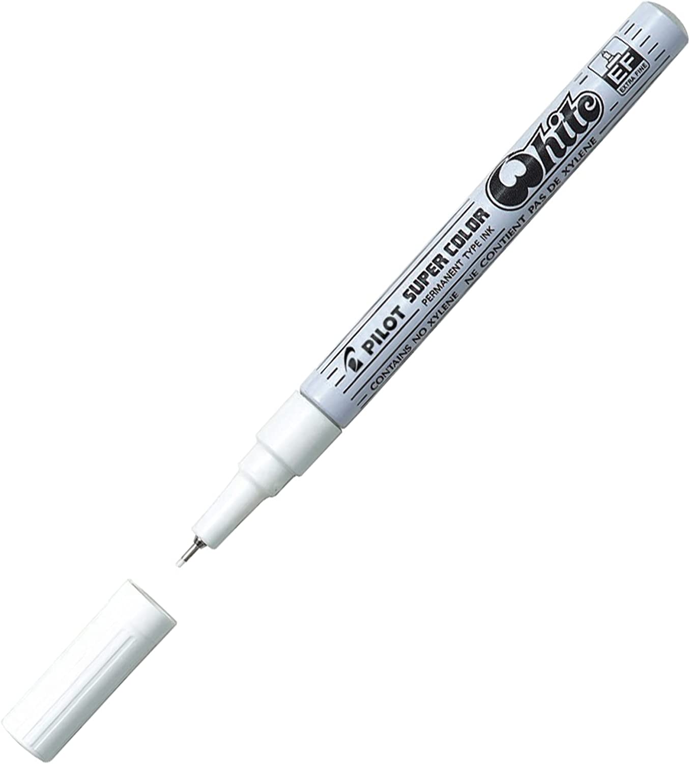 PILOT Permanent-Marker SUPER COLOR, extra feine Spitze, weiß (EAN: 4902505087974)