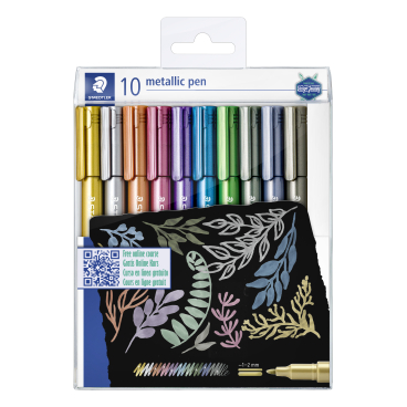 STAEDTLER Permanent-Marker Metallic, Rundspitze, 10er Etui (EAN: 4007817077825)