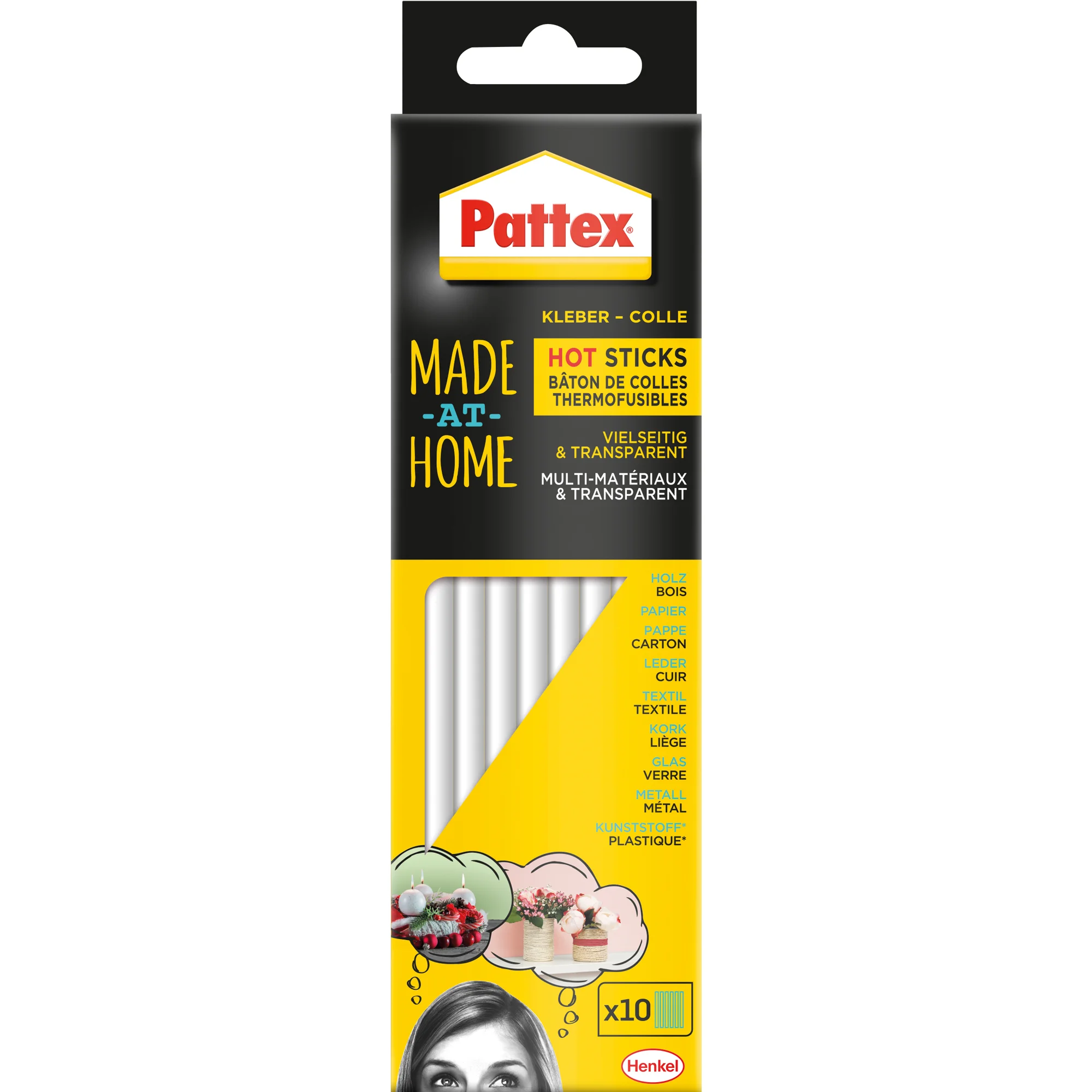 Pattex Heißklebepatrone HOT STICKS "Made at Home, rund (EAN: 4015000435383)