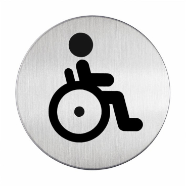 DURABLE Piktogramm "Behinderten-WC", Durchmesser: 83 mm (EAN: 4005546400150)