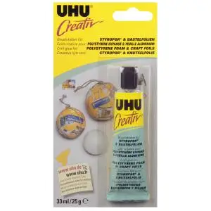 UHU Spezialkleber "Creativ" für Styropor & Bastelfolie, farblos (EAN: 4026700471854)