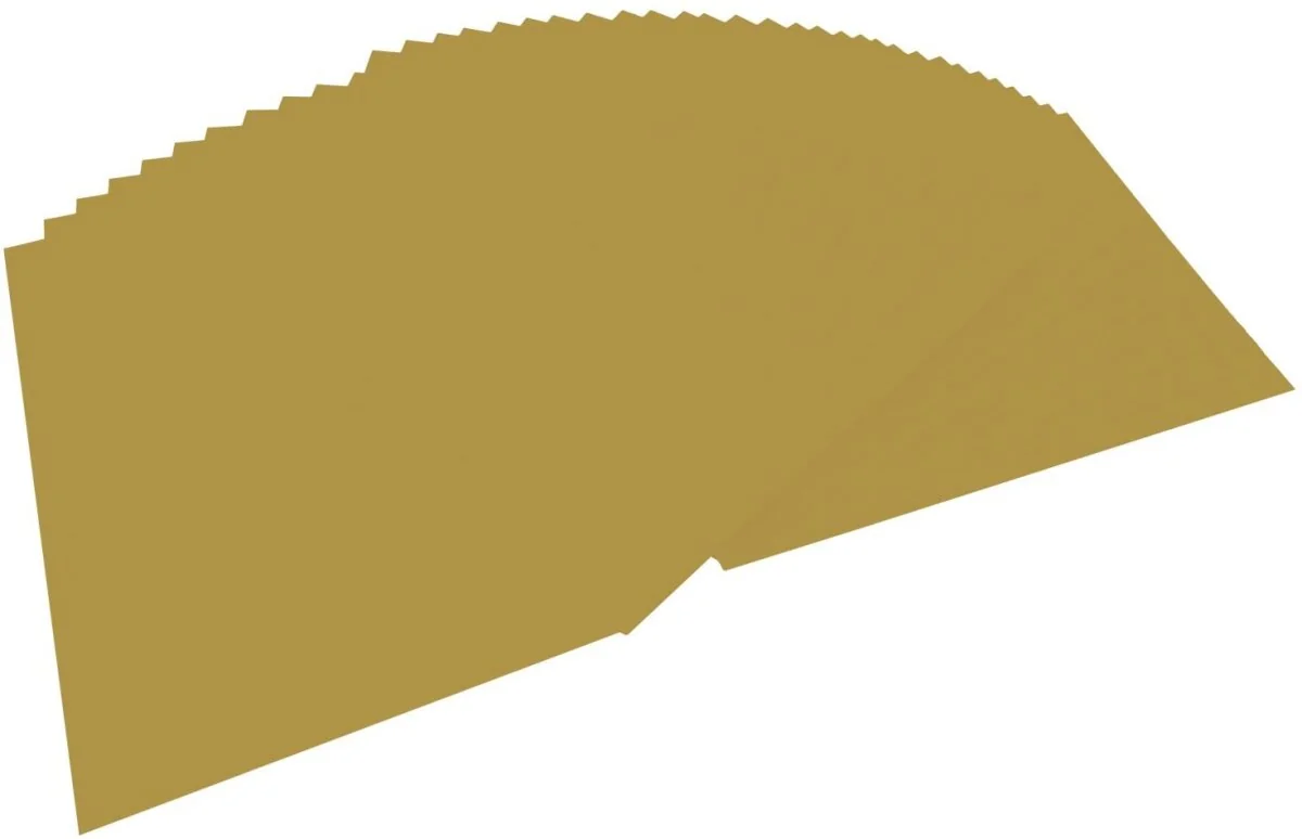 folia Tonkarton, (B)500 x (H)700 mm, 220 g/qm, gold matt (EAN: 4001868618655)