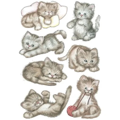 HERMA Sticker DECOR "Drolliges Kätzchen", bunt bedruckt (EAN: 4008705034777)
