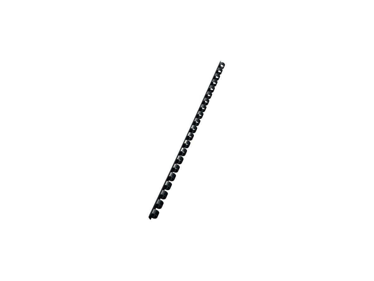 LEITZ Plastikbinderücken, DIN A4, 21 Ringe, 8 mm, schwarz (EAN: 5411313350419)