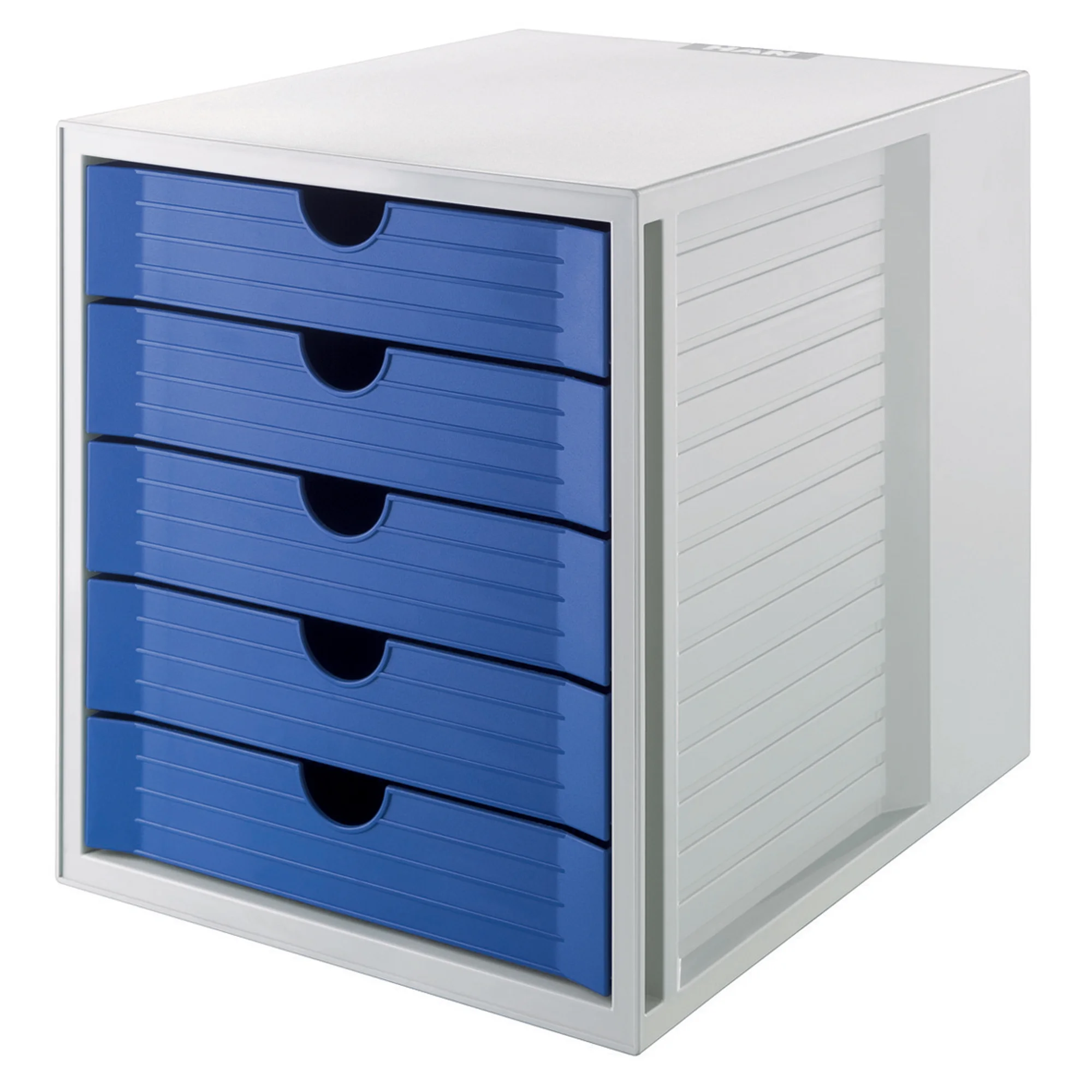 HAN Schubladenbox SYSTEMBOX KARMA, 5 Schübe, grau/blau (EAN: 4012473145801)