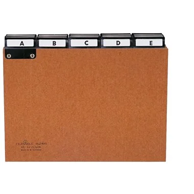 DURABLE Karteiregister A - Z, Pressspan, DIN A5 quer, braun (EAN: 4005546425504)