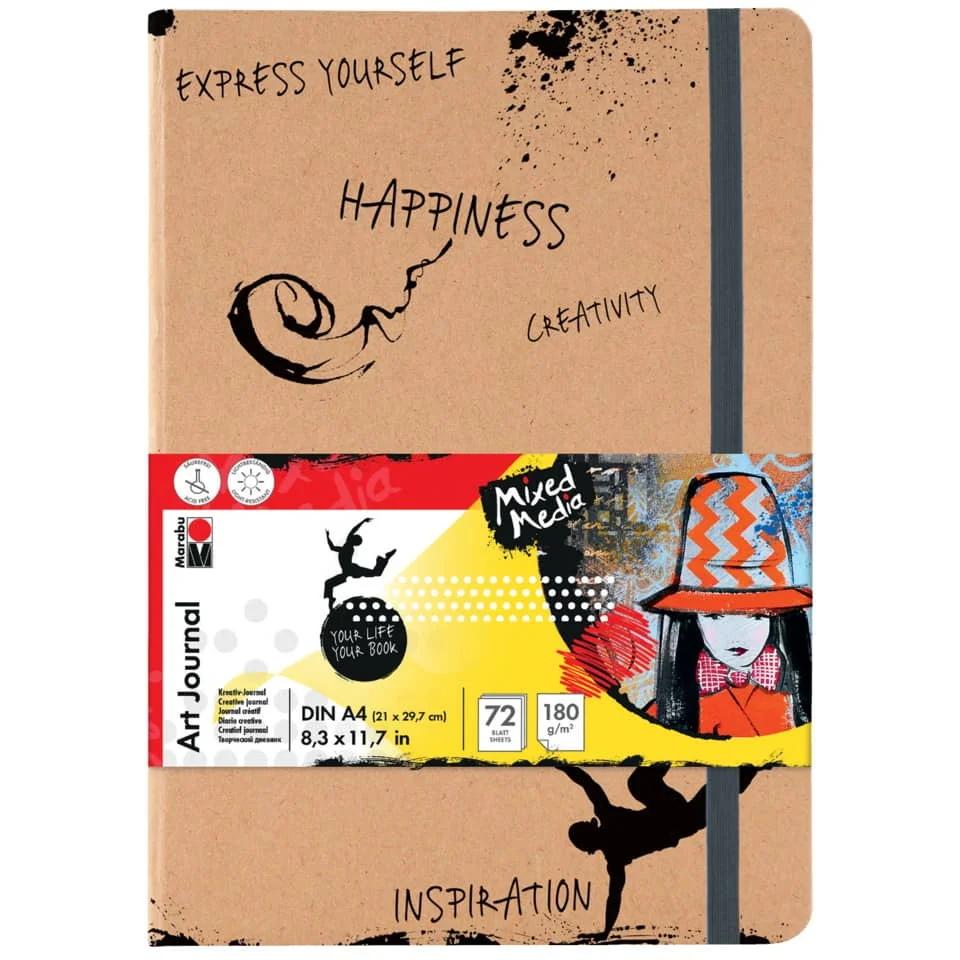 Marabu Notizbuch "Art Journal", DIN A4, 180 g/qm, 72 Blatt (EAN: 4007751626516)
