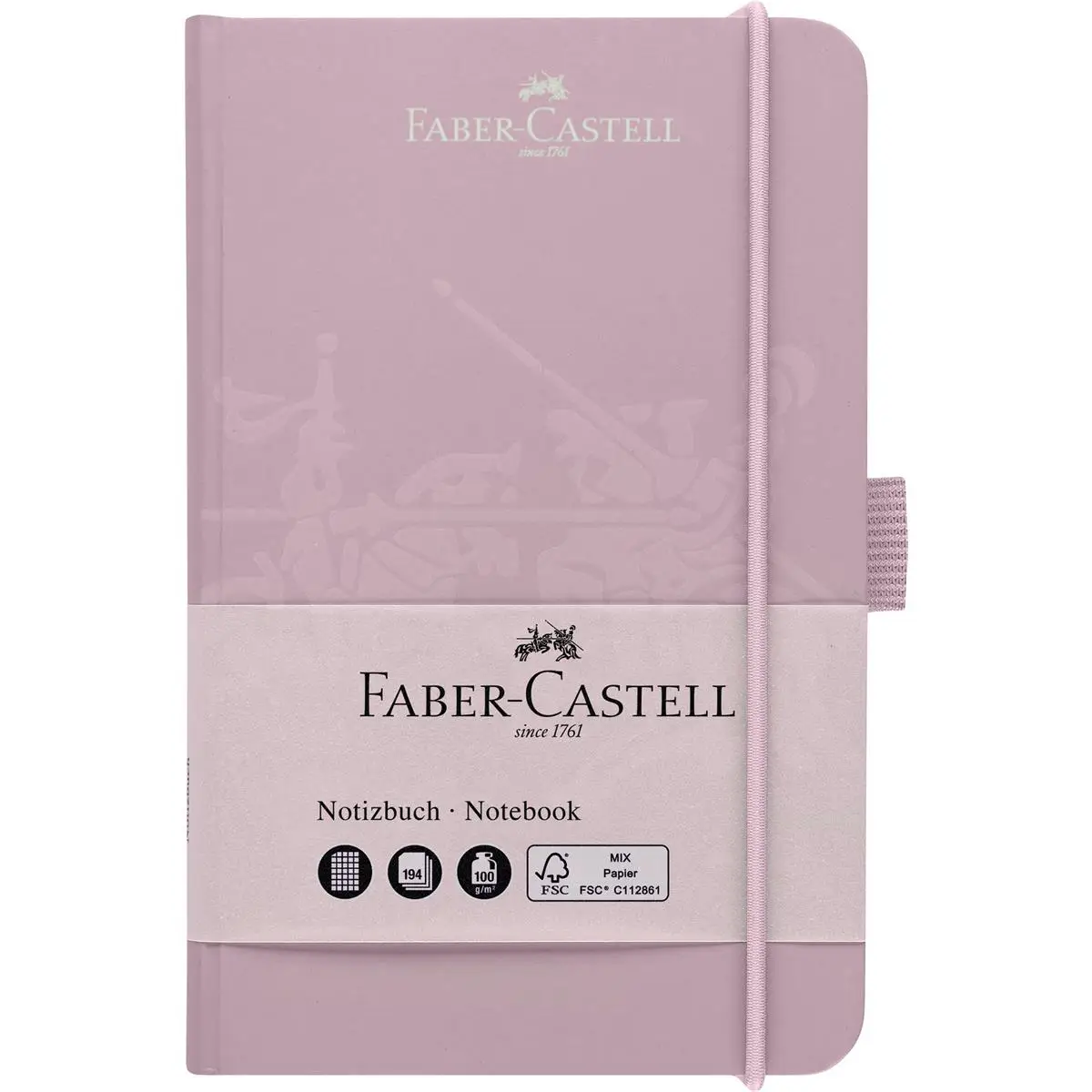 FABER-CASTELL Notizbuch, DIN A6, kariert, rose (EAN: 4058411001341)
