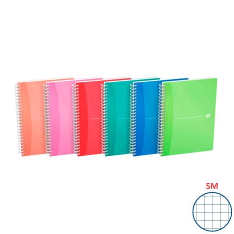 Oxford Spiralbuch "My Colours", DIN A5, kariert, 90 Blatt (EAN: 3020120029337)