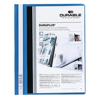 DURABLE Schnellhefter DURAPLUS, DIN A4, blau, überbreit (EAN: 4005546267951)