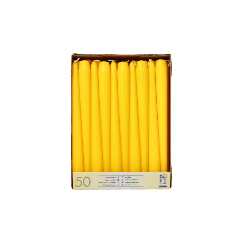 STARPAK Leuchterkerzen, 22 mm, gelb, 50er Pack (EAN: 4002911179703)