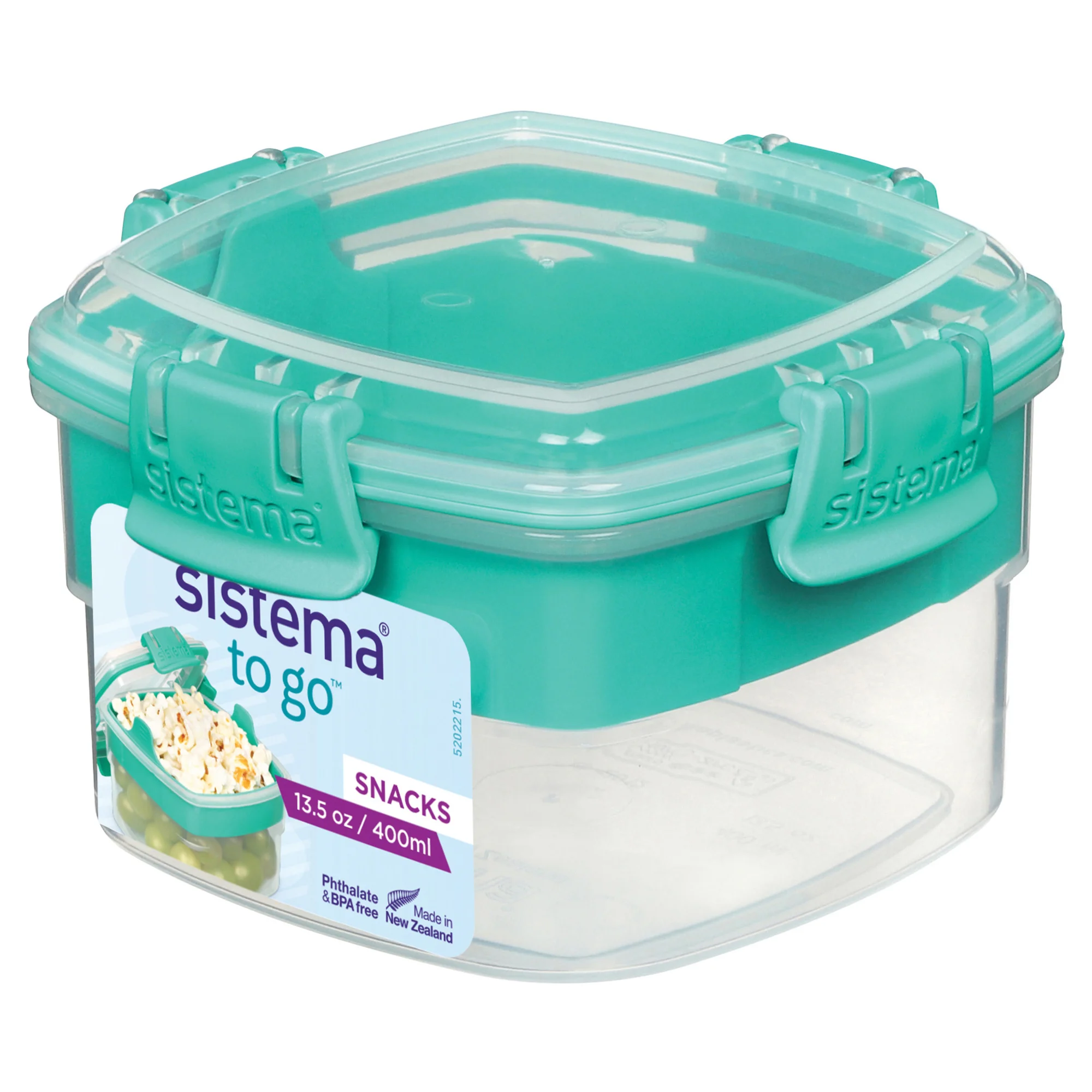 Sistema Snackbox SNACKS TO GO, 400 ml, mintgrün/ozeanblau (EAN: 9414202213204)