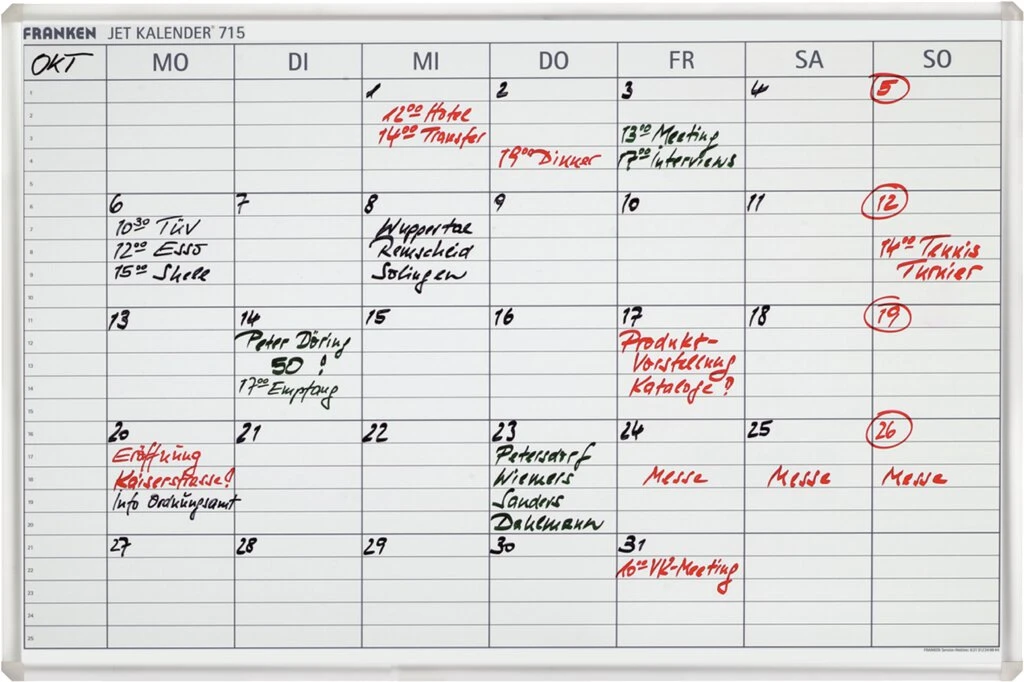 FRANKEN Planungstafel JetKalender, Wochenkalender, 25 Pos. (EAN: 4016946055260)