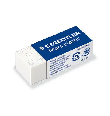 STAEDTLER Kunststoff-Radierer Mars plastic mini, weiß (EAN: 4007817527139)