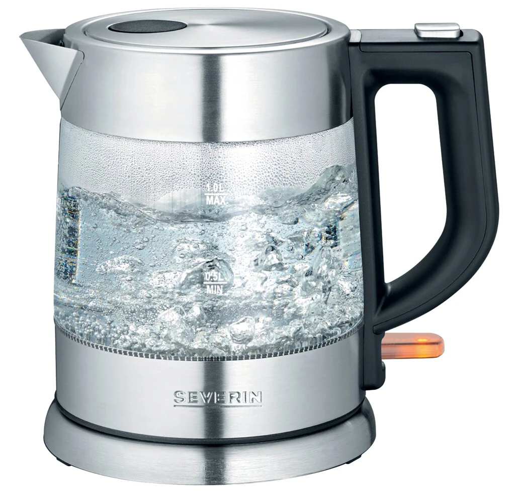 SEVERIN Glas-Wasserkocher WK 3468, 1,0 Liter, Edelstahl (EAN: 4008146027413)