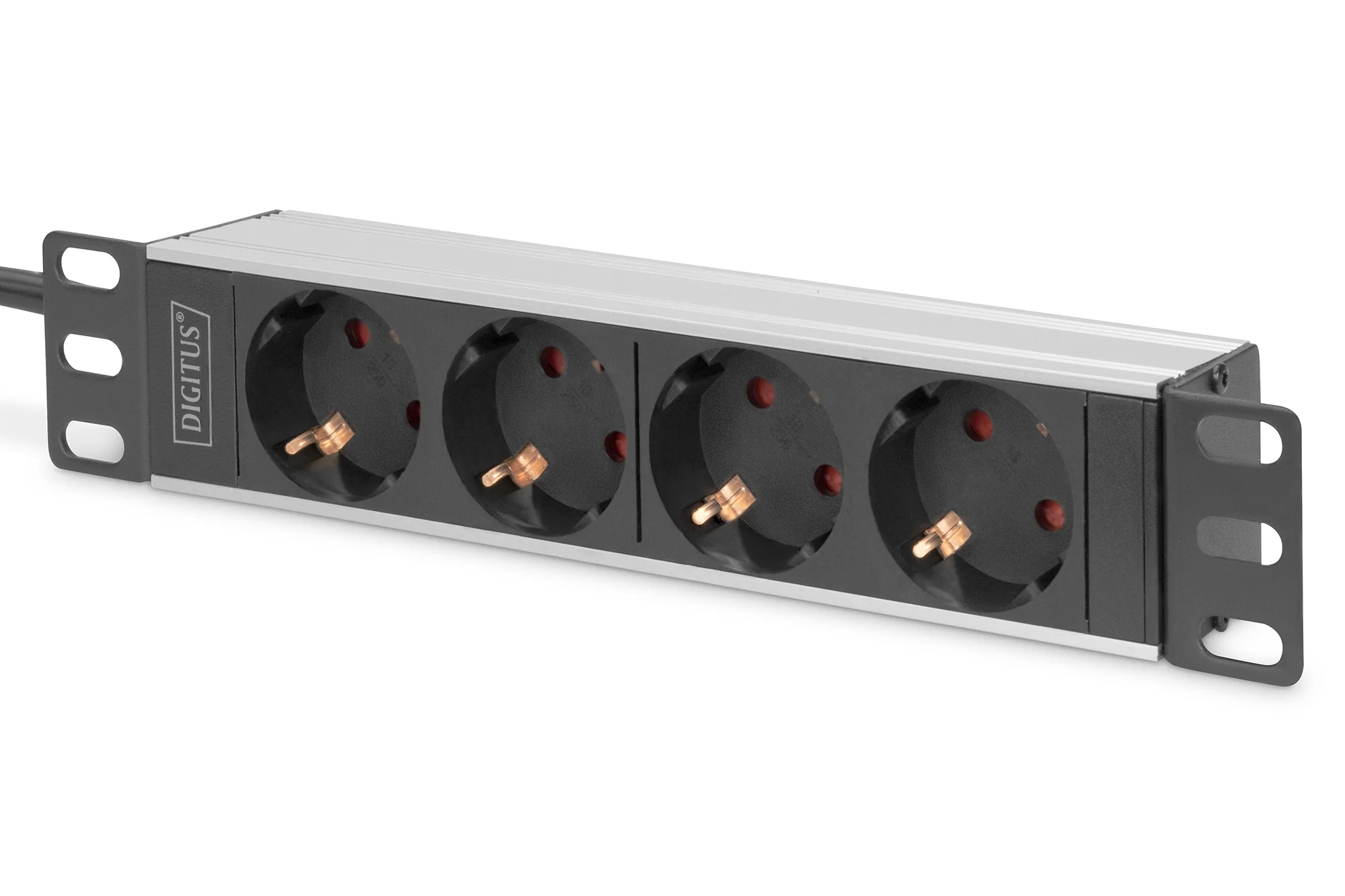 DIGITUS 10" Steckdosenleiste mit Aluminiumprofil, 4-fach (EAN: 4016032474777)