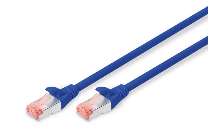 DIGITUS Patchkabel, Kat. 6, S/FTP, 0,5 m, blau (EAN: 4016032321569)