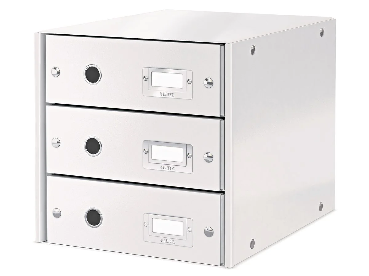 LEITZ Schubladenbox Click & Store WOW, 3 Schübe, weiß (EAN: 4002432396894)
