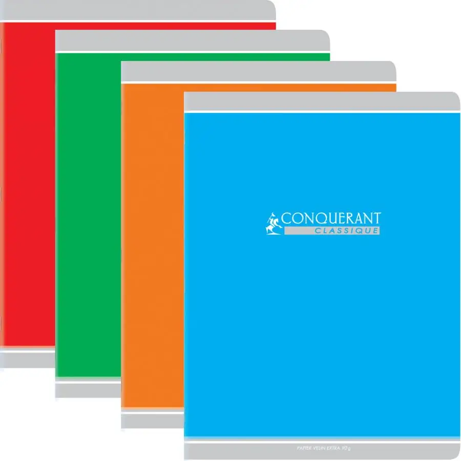CONQUERANT CLASSIQUE Heft, 210 × 297 mm, Seyès, 96 Seiten, couleurs assorties (EAN: 3020120010694)