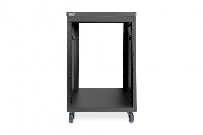 DIGITUS 19" Universal-Gestell, mit Rollen, 16HE, schwarz (EAN: 4016032490319)