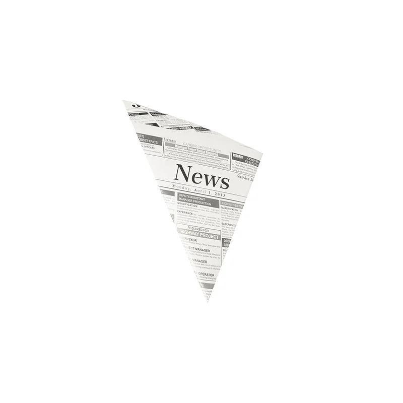 PAPSTAR Spitztüte "Newsprint", 325 x 230 x 230 mm (EAN: 4002911854990)