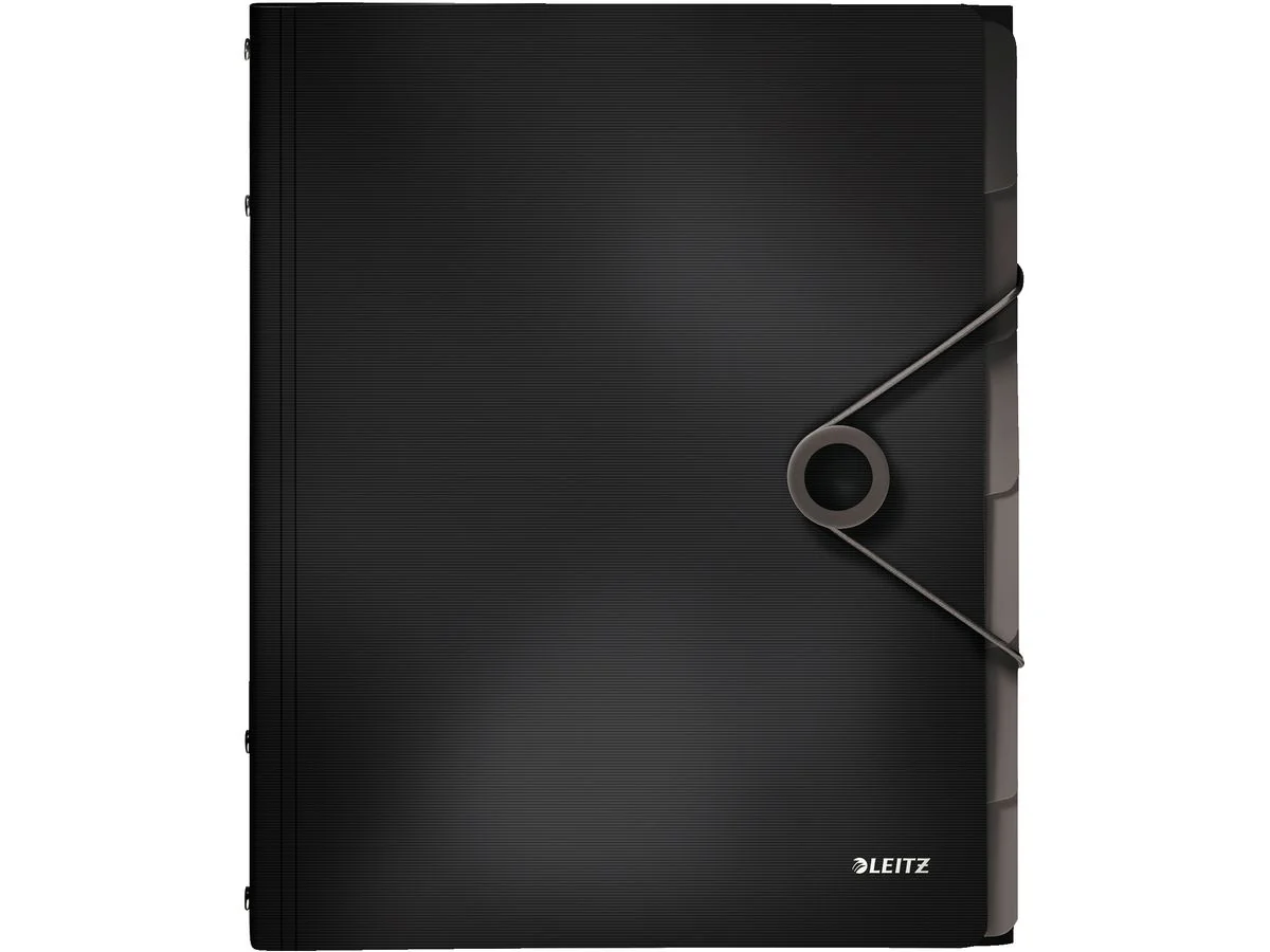 LEITZ Ordnungsmappe Solid, DIN A4, PP, 6 Fächer, schwarz (EAN: 4002432114962)