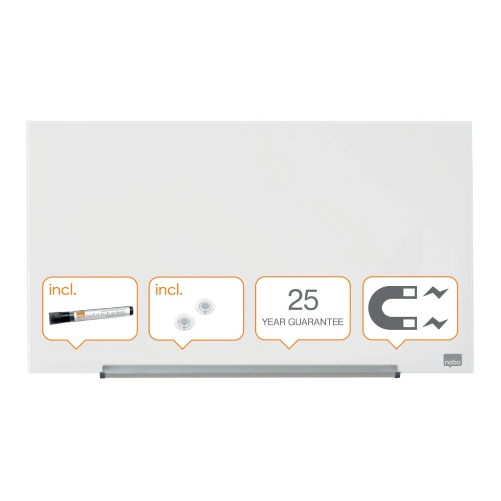 nobo Glas-Magnettafel Impression Pro Widescreen, 31", weiß (EAN: 5028252501958)
