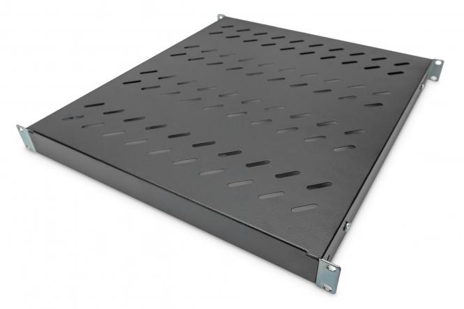DIGITUS 19" Fachboden, 1 HE, Tiefe: 500 mm, schwarz (EAN: 4016032364993)