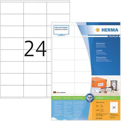 HERMA Universal-Etiketten PREMIUM, 70 x 36 mm, weiß (EAN: 4008705046336)