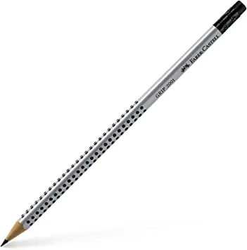 FABER-CASTELL Bleistift GRIP 2001 mit Radierer, Härtegrad:HB (EAN: 4005401172000)
