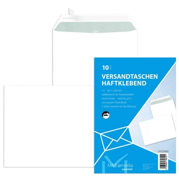 MAILmedia Versandtasche Offset weiß, C4, ohne Fenster (EAN: 4003928386108)