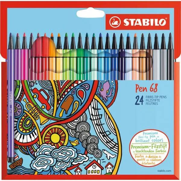 STABILO Fasermaler Pen 68, 30er Kartonetui (EAN: 4006381483896)
