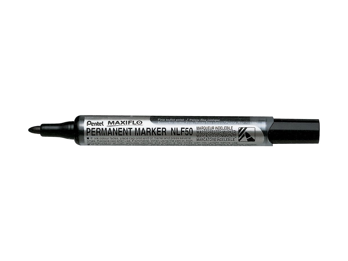 Pentel Permanent-Marker MAXIFLO NLF50, schwarz (EAN: 3474375050019)