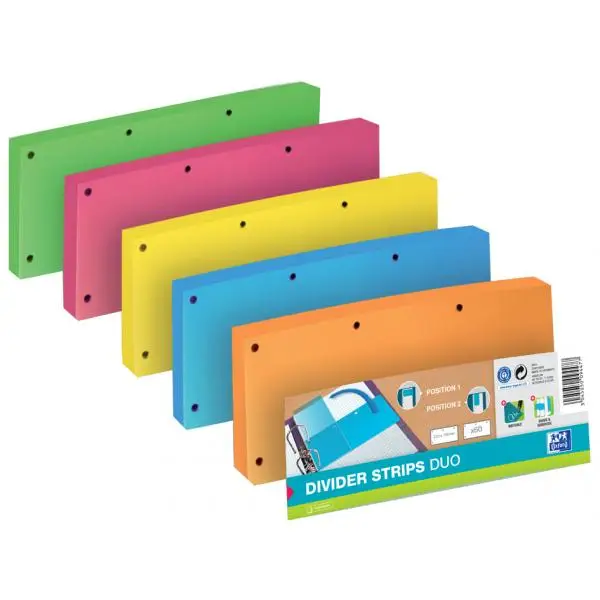 Oxford Trennstreifen Duo, aus Karton, 240 x 105 mm, blau (EAN: 3045050094477)