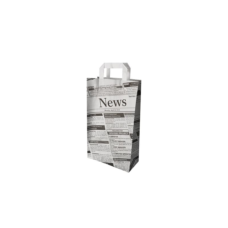 PAPSTAR Tragetasche "Newsprint", 220 x 100 x 360 mm (EAN: 4002911870549)