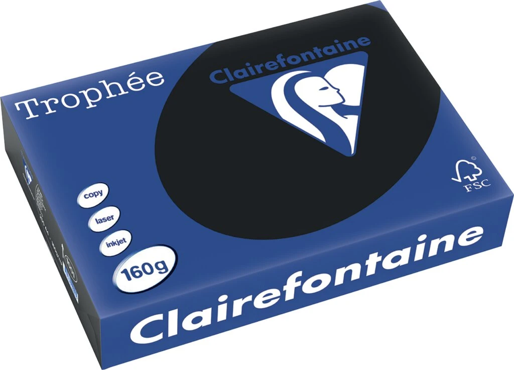 Clairefontaine Multifunktionspapier Trophée, A4, schwarz (EAN: 3329680100105)
