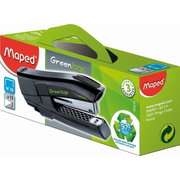 Maped Heftgerät Pocket Nr. 10 Greenlogic, schwarz (EAN: 3154143532113)
