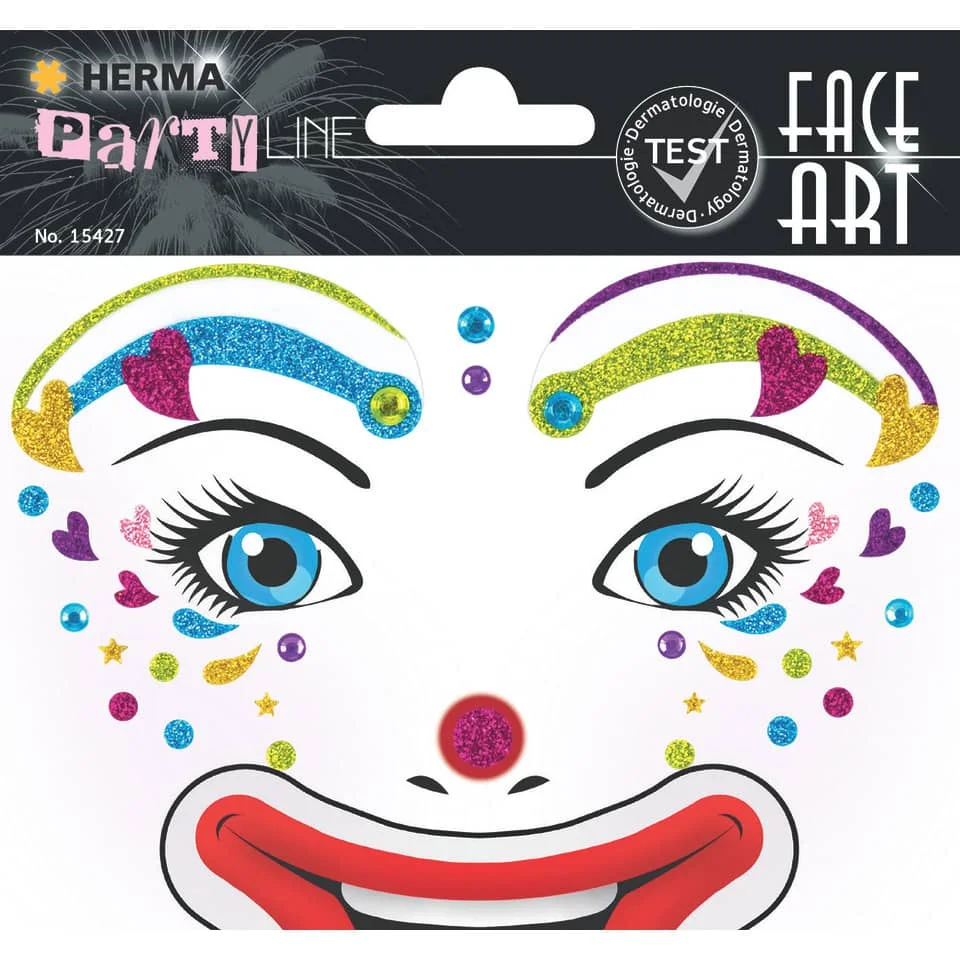 HERMA Face Art Sticker Gesichter "Clown Lotta" (EAN: 4008705154277)