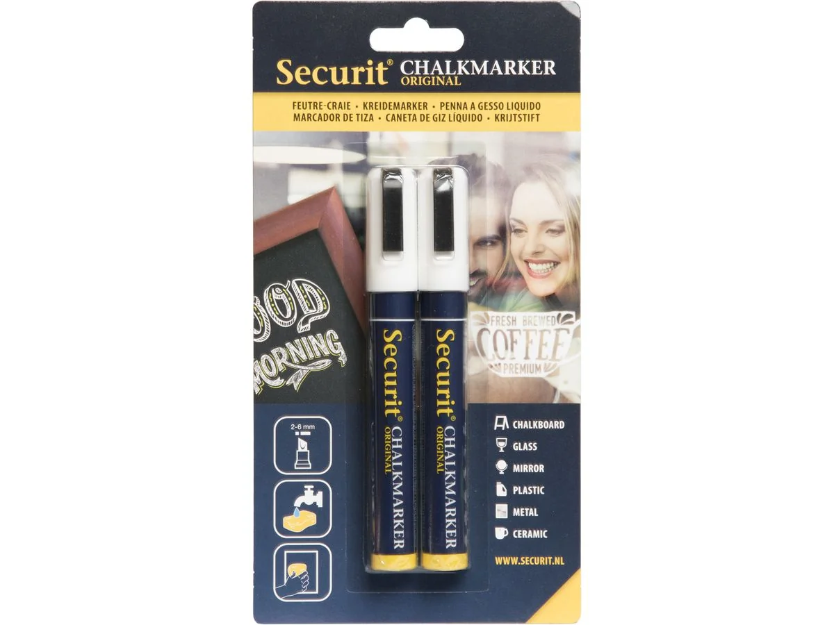 Securit Kreidemarker ORIGINAL MEDIUM, 2er Set (EAN: 8717624242212)