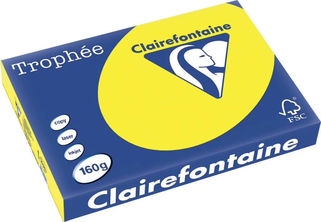 Clairefontaine Multifunktionspapier, DIN A3, kanariengelb (EAN: 3329680103908)