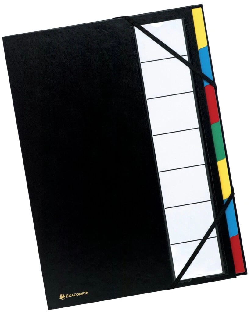 EXACOMPTA Ordnungsmappe Harmonika, PP, 7 Fächer, schwarz (EAN: 3130630553212)