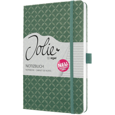 sigel Notizbuch Jolie Flair, Kunstleder, DIN A5, naturgrün (EAN: 4004360776632)