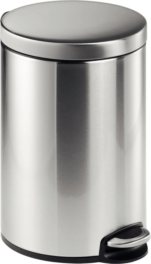DURABLE Tret-Abfalleimer Edelstahl, rund, 12 Liter, silber (EAN: 4005546301976)