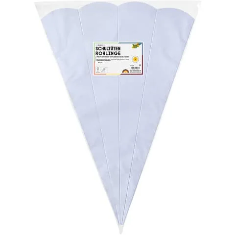 folia Schultüten-Zuschnitt, 6-eckig, 680 mm, hellblau (EAN: 4001868128277)