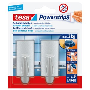 tesa Powerstrips Haken LARGE Trend, chrom (EAN: 4042448105509)