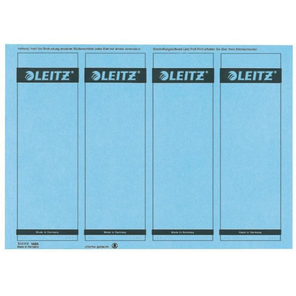 LEITZ Ordnerrücken-Etikett, 61 x 192 mm, kurz, breit, blau (EAN: 4002432332670)