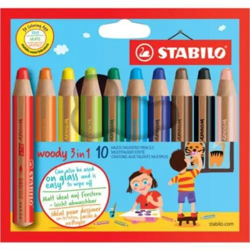 STABILO Multitalentstift woody 3 in 1, 10er Kartonetui (EAN: 4006381185646)